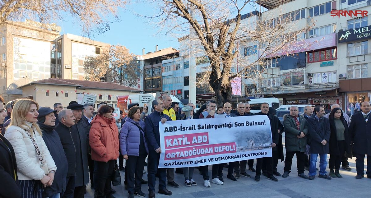 Gaziantep’te Emek ve Demokrasi Platformu’ndan “Katil ABD Ortadoğu’dan Defol” Sloganlı Basın Açıklaması
