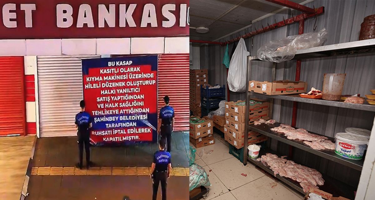 Gaziantep'te Bozuk Et Satan Kasap İşletmesi Mühürlendi