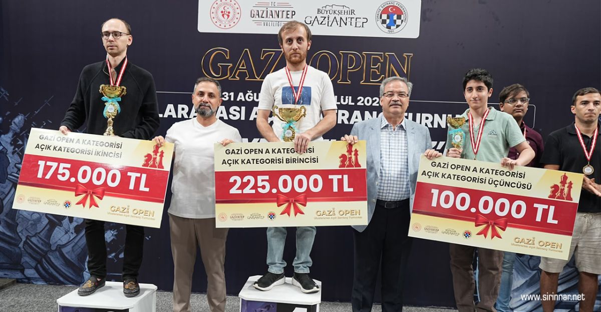 Gazi Open Satranç Turnuvası Sona Erdi: 23 Ülkeden 700 Sporcu Gaziantep'te Kıyasıya Mücadele Etti