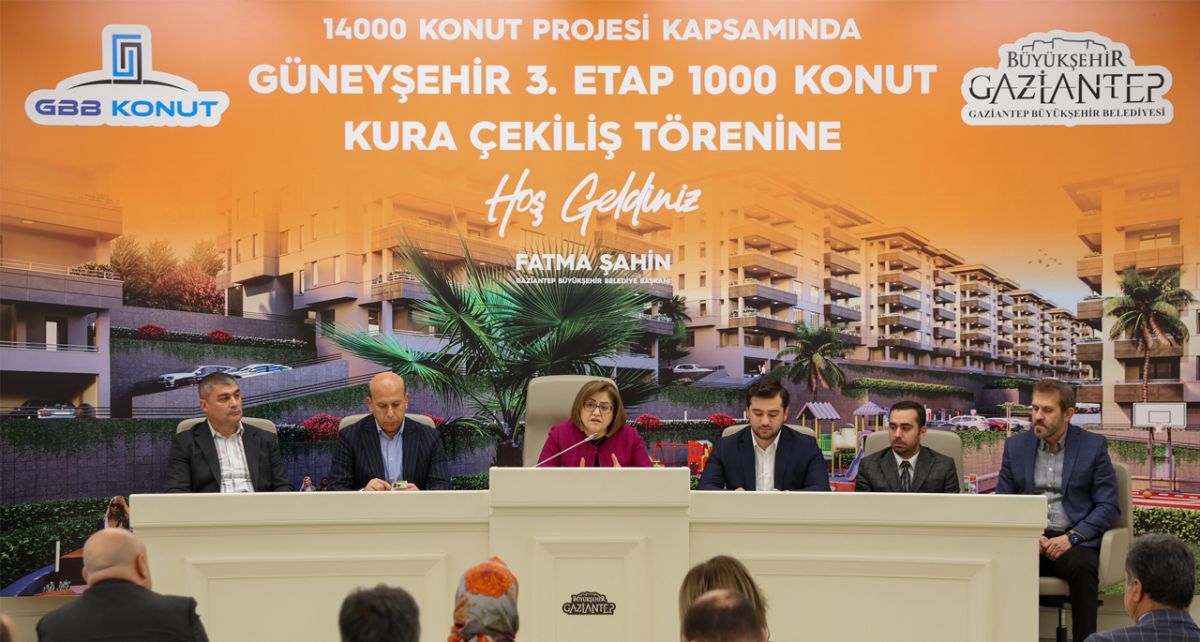 Gaziantep'te Güneyşehir 3. Etap Konut Kuraları Çekildi