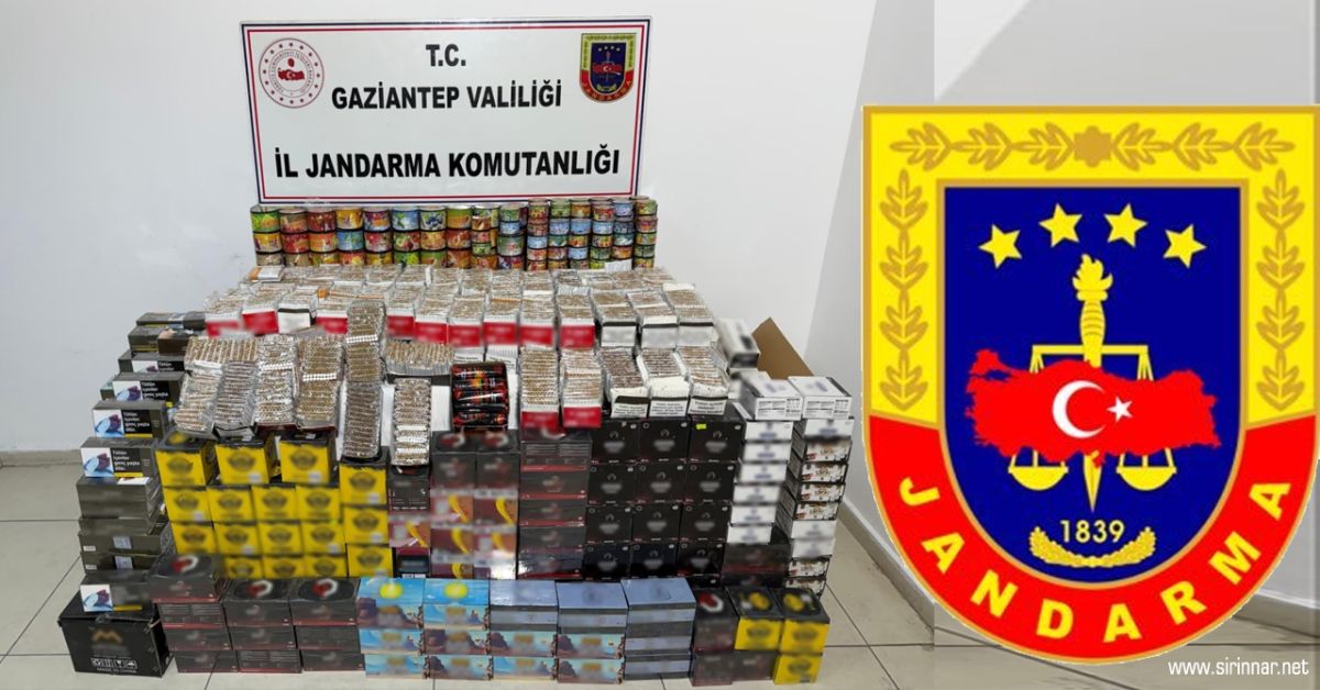 Gaziantep'te Jandarmadan Kaçakçılık Operasyonu: 1.8 Milyon Liralık Ürün Ele Geçirildi