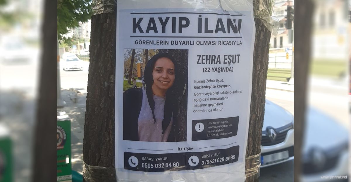 Gaziantep’te 22 Yaşındaki Zehra Eşut Kayıp; Aileden Acil Duyarlılık Çağrısı
