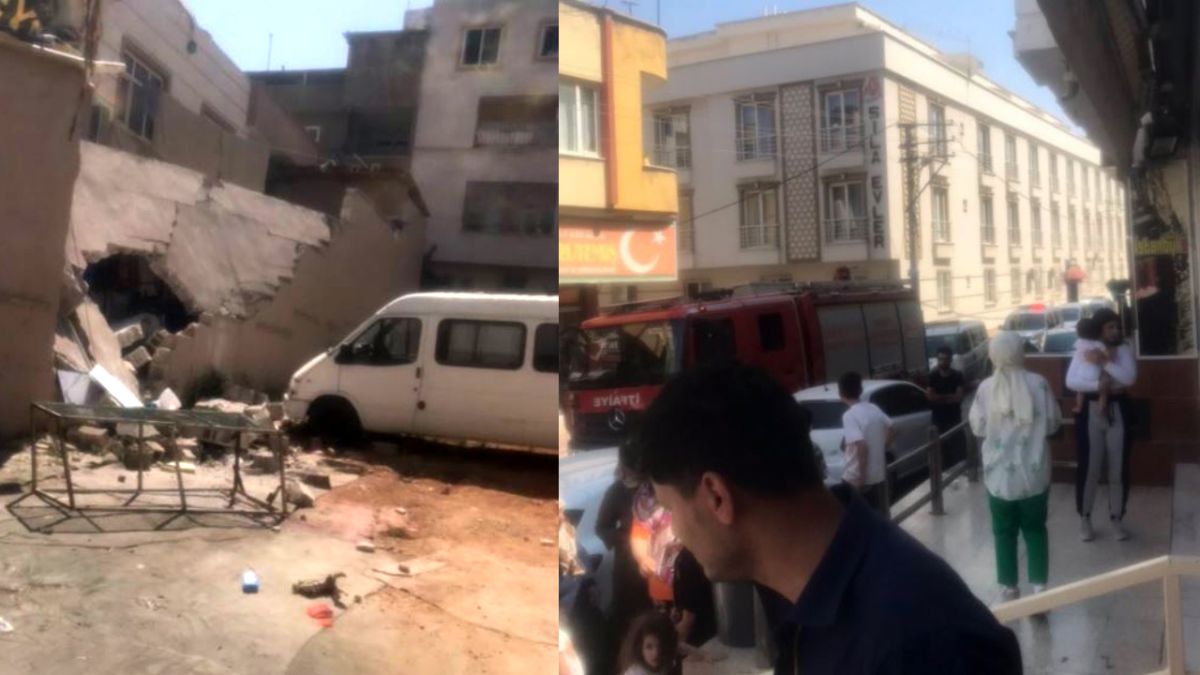 Gaziantep'te Yeditepe mahallesi'nde bir dükkan çöktü.