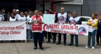 Gaziantep Üniversitesi Hastanesi çalışanları,sorunların çözümü için yetkilileri göreve çağırdı