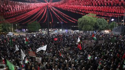 İsrail'in Gazze'de hastaneyi vurması Türkiye'de protesto edildi