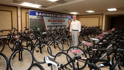 Şahinbey Belediyesi'nden 116 bin bisiklet