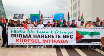 Gaziantep Üniversite Öğrencileri Filistin için Basın Açıklaması Yaptı