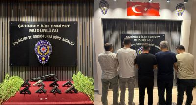 Gaziantep'te Operasyon: 5 Silah ve Uyuşturucu Maddelerle 5 Şüpheli Yakalandı