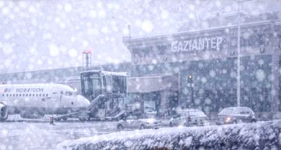Gaziantep’te Yoğun Kar Nedeniyle Havalimanı Geçici Süreyle Kapandı