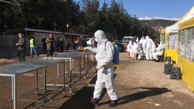 Gaziantep Büyükşehir Belediyesi, Deprem sonrası ilaçlama çalışmalarını sürdürüyor